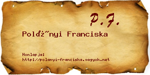 Polányi Franciska névjegykártya